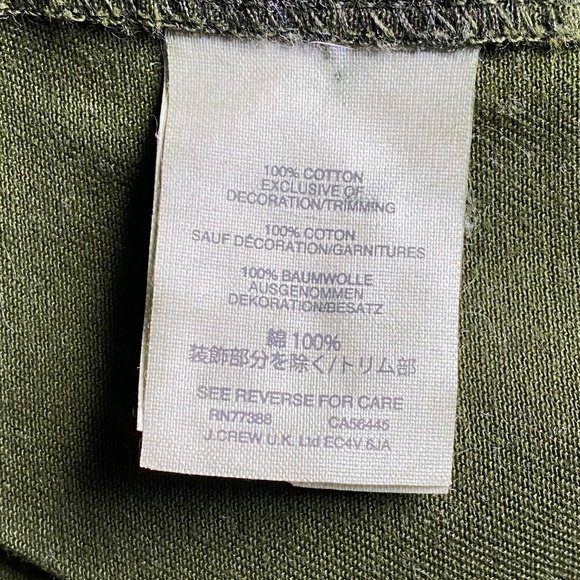 J. Crew green twill utility field short swing jacket Size M - Picture 11 of 12